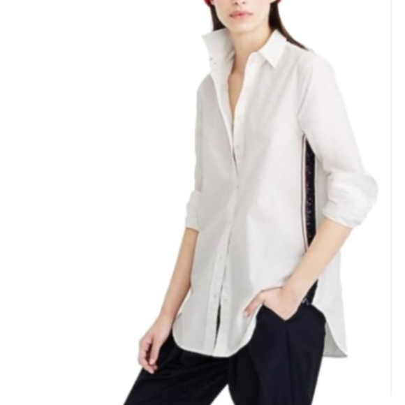 J. Crew Tops - J Crew Long Sleeve Cotton Blouse w/Sequins - 4